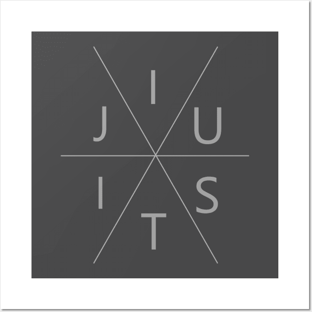 Jiu Jitsu Initials BJJ Wall Art by FaixaPreta